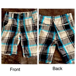 Arozina mens plaid shorts